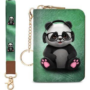 Credit Card Holder for Women,  Wristlet Panda